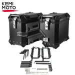 37L Box Universal Motorcycle Rear Luggage Trunk Storage Moto Top Case Tool Box Waterproof Helmet Key Lock Tail Toolbox Aluminum