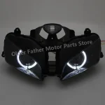 Moto Custom Angel Devil Eyes Led Head Lamps HID Headlamp Projector Headlight Assembly For Honda CBR600RR F5 CBR 600 RR 2003-2006 - Image 2