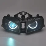 Moto Custom Angel Devil Eyes Led Head Lamps HID Headlamp Projector Headlight Assembly For Honda CBR600RR F5 CBR 600 RR 2003-2006 - Image 6