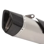Slip on For Chinf318 Chinf 318 2020 Motorcycle Exhaust Escape Moto Muffler Tailpipe DB Killer Removable Carbon Fiber HeatGuard - Image 3